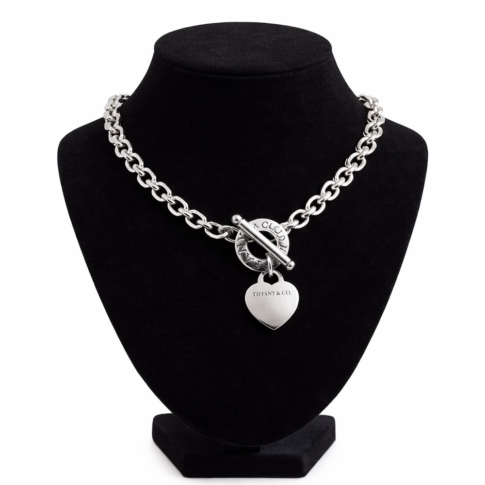AUTHENTIC Tiffany&Co 925 Sterling Silver Return to Tiffany Toggle Chain Necklace